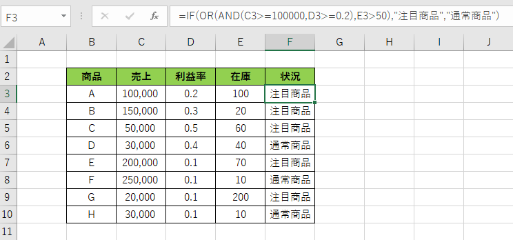 複数論理関数組み合わせ例